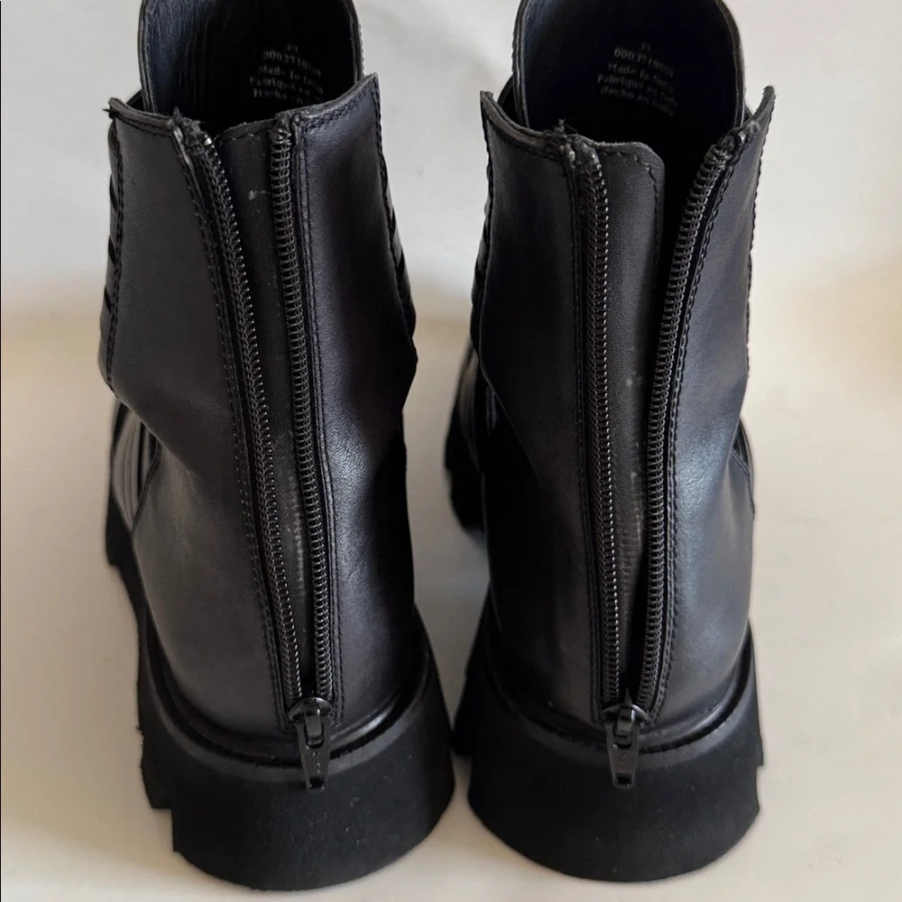 Free People Womens Black Hydra Huarache Lugged Cutout Punk Grunge Boots sz 39 EU